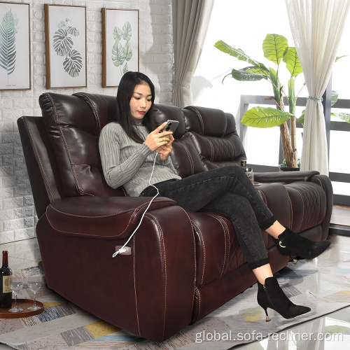 Leather Recliner Sofa Electric Home Theater Power Recliner Living Room Sofa Manufactory